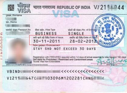 印度商务签证有效期？停留期？